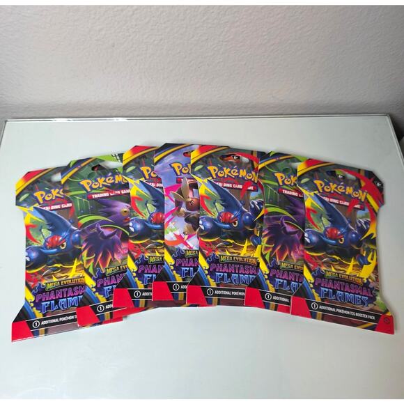 Pokémon TCG Mega Evolution Phantasmal Flames (7) Booster Bundle - Factory Sealed - Picture 1 of 2